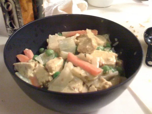 Green curry with tofu and vegetables