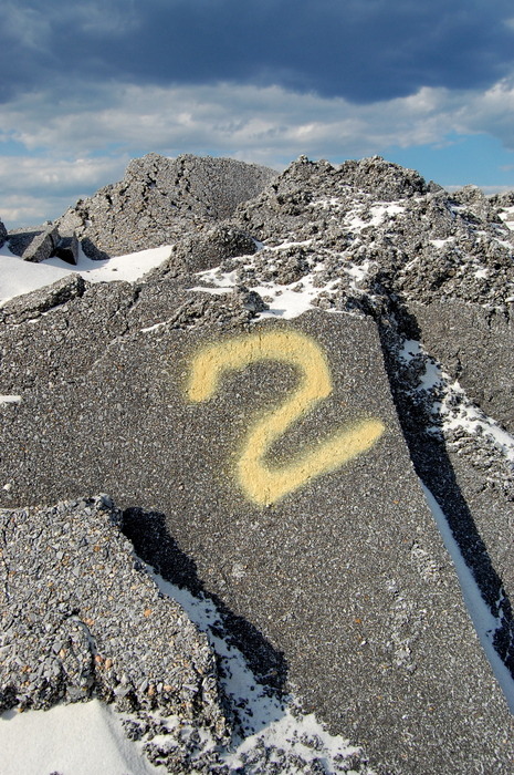 Asphalt Mountain — what's left of the road after hurricane Ivan.