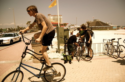 Casino Beach — checking out all the bikes.