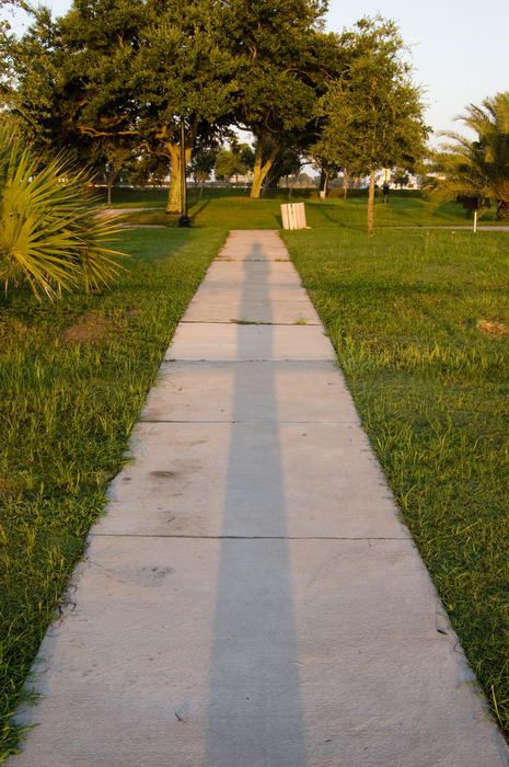 Giant in the Park — a nice surprise effect of the sun rising behind me.