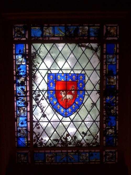 Stained glass on ceiling, La Cité