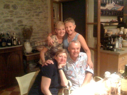 The party — Mom, Marilyn, Row and Steve after we ate and were leaving. Best hosts ever.