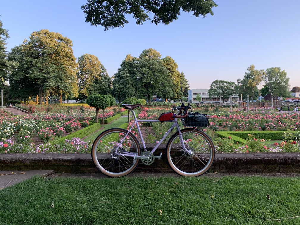 Final build of the lilac Polyvalent at a rose garden in Portland.